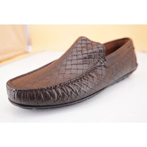 To Boot New York Bahama Dark Brown Leather Woven Men\'s loafers Size 9 Driver main image 6
